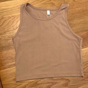 Tan Cropped Tank